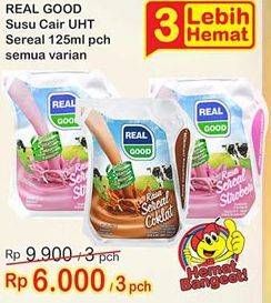 Promo Harga REAL GOOD Susu UHT All Variants per 3 pcs 125 ml - Indomaret