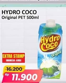 Promo Harga Hydro Coco Minuman Kelapa Original 500 ml - Alfamart