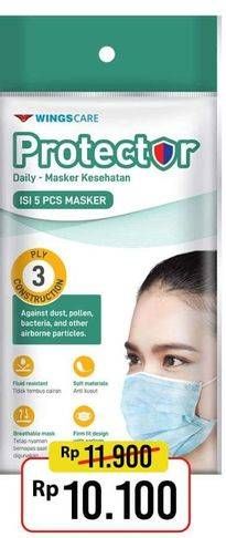 Promo Harga WINGS Mask Protector 5 pcs - Alfamart