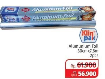 Promo Harga KLINPAK Aluminium Foil 2 pcs - Lotte Grosir