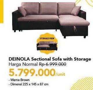 Promo Harga Deinola Sofabed with Storage  - Carrefour