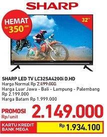 Promo Harga SHARP LC-32SA4200i | LED TV Digital HD  - Carrefour