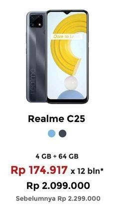 Promo Harga REALME C25 Water Blue 64GB, Water Grey 64GB  - Erafone