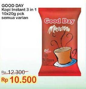 Promo Harga Good Day Instant Coffee 3 in 1 per 10 sachet 20 gr - Indomaret