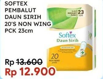 Promo Harga Softex Daun Sirih NonWing 23cm 20 pcs - Indomaret