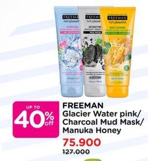 Promo Harga Freeman Mask Glacier Water + Pink Peony, Charcoal + Black Sugar, Manuka Honey + Tea Tree Oil 175 ml - Watsons