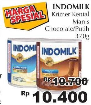 Promo Harga INDOMILK Susu Kental Manis Cokelat, Plain 370 gr - Giant