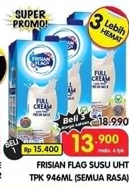 Promo Harga Frisian Flag Susu UHT Purefarm All Variants 946 ml - Superindo
