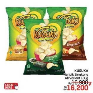 Promo Harga Kusuka Keripik Singkong All Variants 180 gr - LotteMart