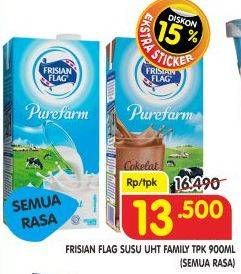 Promo Harga FRISIAN FLAG Susu UHT Purefarm All Variants 900 ml - Superindo