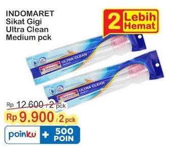 Promo Harga Indomaret Sikat Gigi Ultra Clean Medium 1 pcs - Indomaret