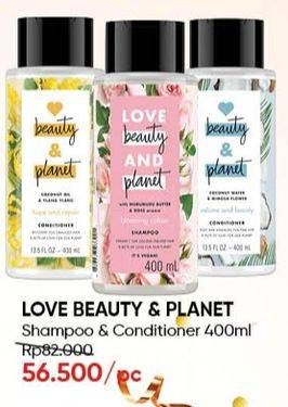 Promo Harga LOVE BEAUTY & PLANET Shampoo/ Conditioner 400ml  - Guardian
