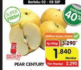 Promo Harga Pear Century per 100 gr - Superindo