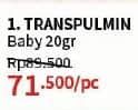 Promo Harga Transpulmin Balsam Keluarga Baby 20 gr - Guardian