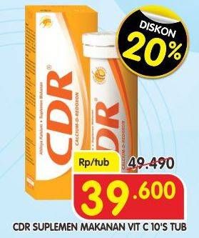 Promo Harga CDR Suplemen Makanan Vitamin C 10 pcs - Superindo