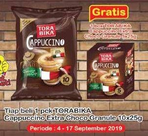 Promo Harga Torabika Cappuccino Extra Choco Granule 10 pcs - Indomaret