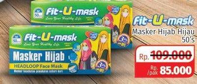 Promo Harga FIT-U-MASK Masker Hijab Headloop 50 pcs - Lotte Grosir