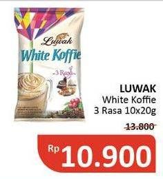 Promo Harga Luwak White Koffie 3 Rasa per 10 sachet 20 gr - Alfamidi