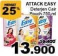 Promo Harga ATTACK Easy Detergent Liquid 750 ml - Giant