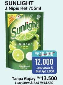 Promo Harga SUNLIGHT Pencuci Piring Jeruk Nipis 100 755 ml - Alfamart