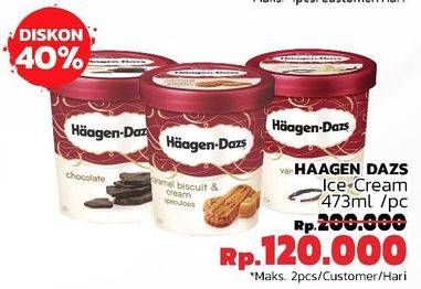 Promo Harga HAAGEN DAZS Ice Cream 473 ml - LotteMart