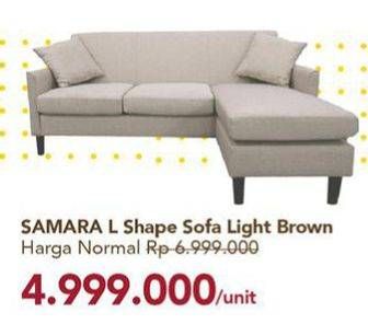 Promo Harga Samara L Shape Sofa  - Carrefour