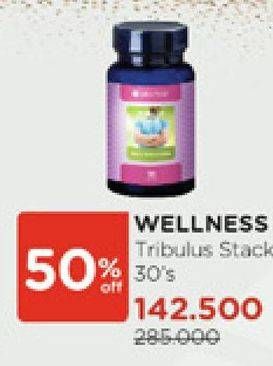 Promo Harga Wellness Tribulus Stack 30 pcs - Watsons