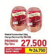 Promo Harga HANZEL Smoked Beef 200 gr - Carrefour