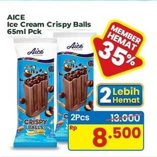 Promo Harga Aice Ice Cream Crispy Balls 65 gr - Indomaret