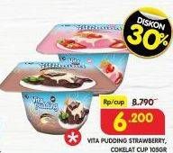 Promo Harga Vita Pudding Pudding Cokelat, Stroberi 105 gr - Superindo