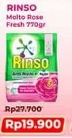 Promo Harga Rinso Anti Noda Deterjen Bubuk + Molto Pink Rose Fresh 770 gr - Indomaret