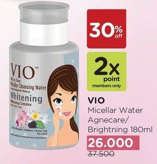 Promo Harga VIO Micellar Water Acnecare, Brightening 180 ml - Watsons