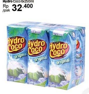 Promo Harga HYDRO COCO Minuman Kelapa Original per 6 pcs 250 ml - Carrefour