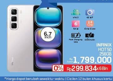 Promo Harga Infinix HOT 50 6/256GB  - LotteMart