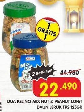 Promo Harga DUA KELINCI Kacang Mix Nut, Lofet 125 gr - Superindo