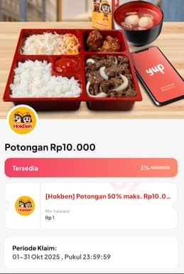 Promo Harga Potongan Rp10.000  - HokBen
