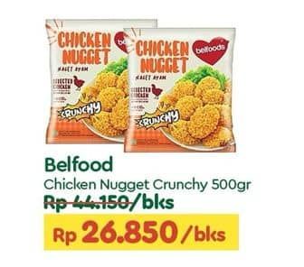 Promo Harga Belfoods Nugget Chicken Nugget Crunchy 500 gr - TIP TOP