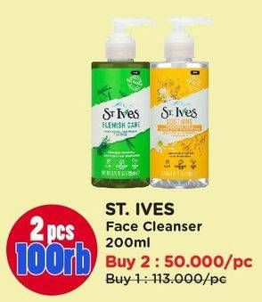Promo Harga ST IVES Face Cleanser 200 ml - Watsons