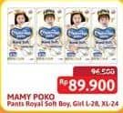 Promo Harga Mamy Poko Pants Royal Soft L28, XL24 24 pcs - Alfamidi