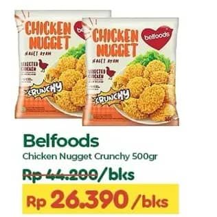 Promo Harga Belfoods Nugget Chicken Nugget Crunchy 500 gr - TIP TOP