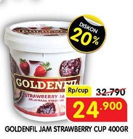 Promo Harga GOLDENFIL Selai Strawberry 400 gr - Superindo