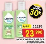 Promo Harga Lactacyd Baby Body & Hair Wash Extra Milky 60 ml - Superindo