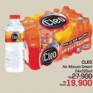 Promo Harga Cleo Air Minum per 24 botol 220 ml - LotteMart