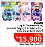 Promo Harga SO KLIN Liquid Detergent + Anti Bacterial Biru, + Softergent Pink, + Anti Bacterial Violet Blossom, + Anti Bacterial Red Perfume Collection, Power Clean Action White Bright, + Softergent Soft Sakura 750 ml - Alfamidi