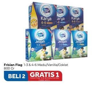 Promo Harga FRISIAN FLAG 123 Jelajah / 456 Karya Madu, Vanilla, Coklat 800 gr - Carrefour