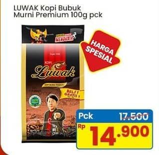 Promo Harga Luwak Kopi Murni Premium per 2 bag 140 gr - Indomaret