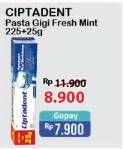 Promo Harga CIPTADENT Pasta Gigi Maxi 12 Plus Fresh Mint 250 gr - Alfamart