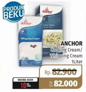 Promo Harga ANCHOR Whipping Cream 1 ltr - Lotte Grosir