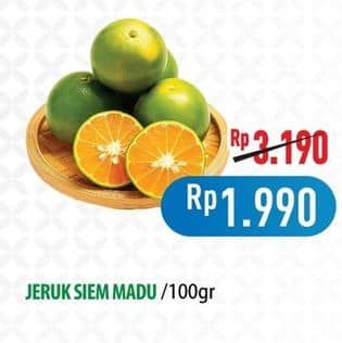 Promo Harga Jeruk Siam Madu per 100 gr - Hypermart