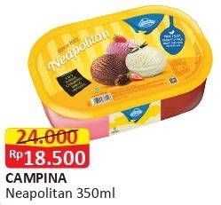 Promo Harga CAMPINA Ice Cream Neapolitan 350 ml - Alfamart